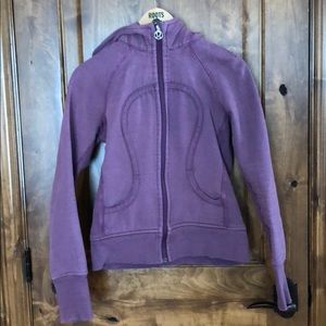 Purple Striped Scuba Hoodie